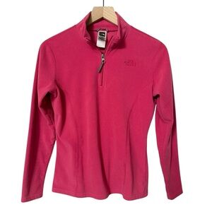 The North Face Youth Girls 1/4 Zip Fleece Pullover Pink Size XL